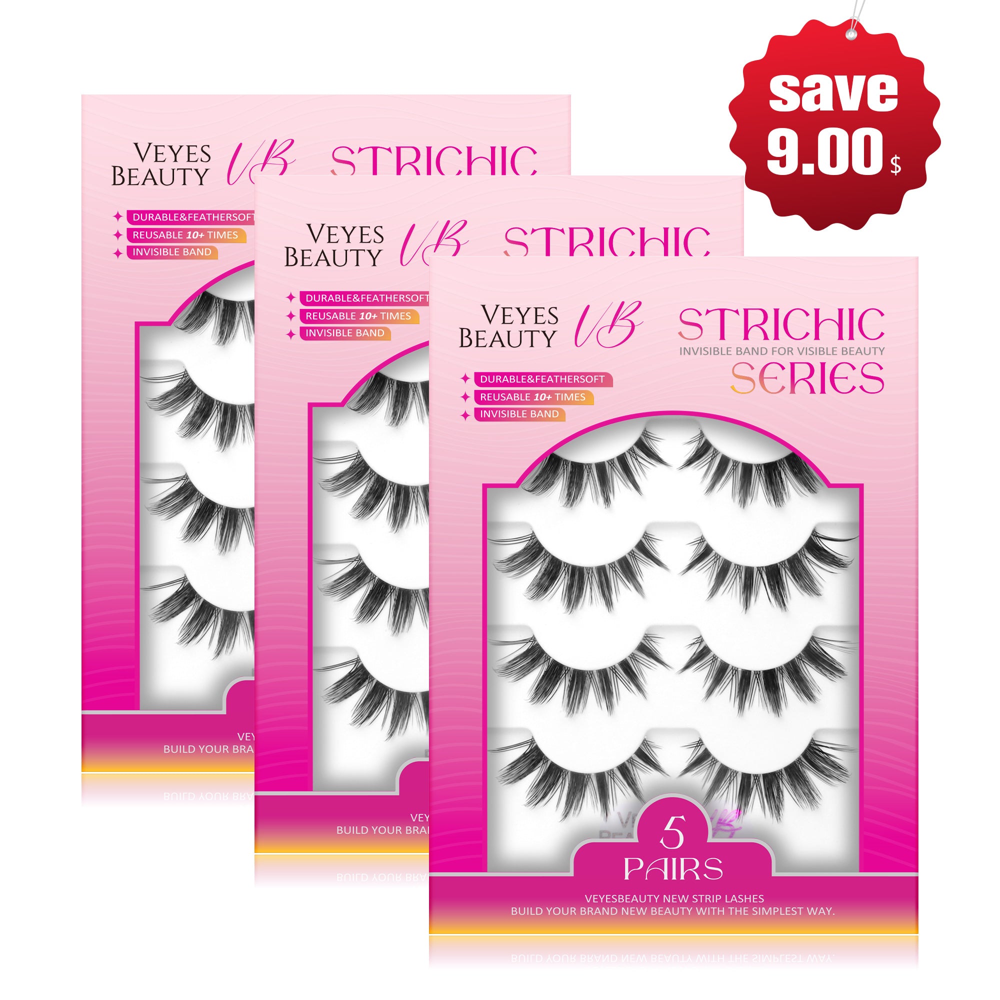 3 Set of VB MANGA Strip Lashes