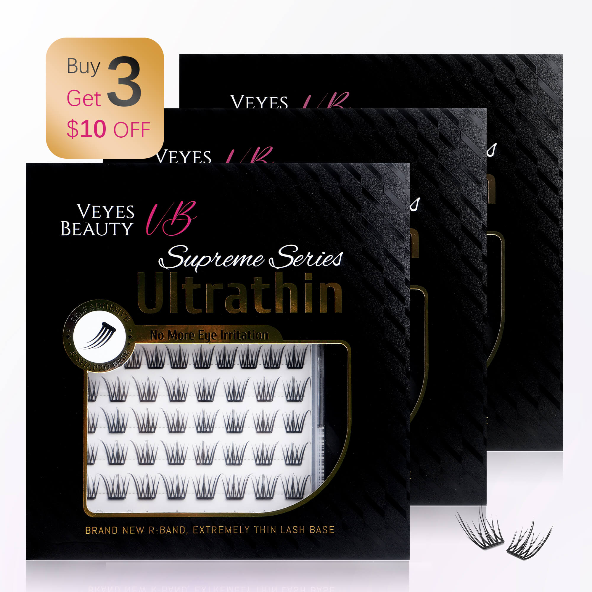 3 Set of VeyesBeauty Lace Laser-cut Lashes