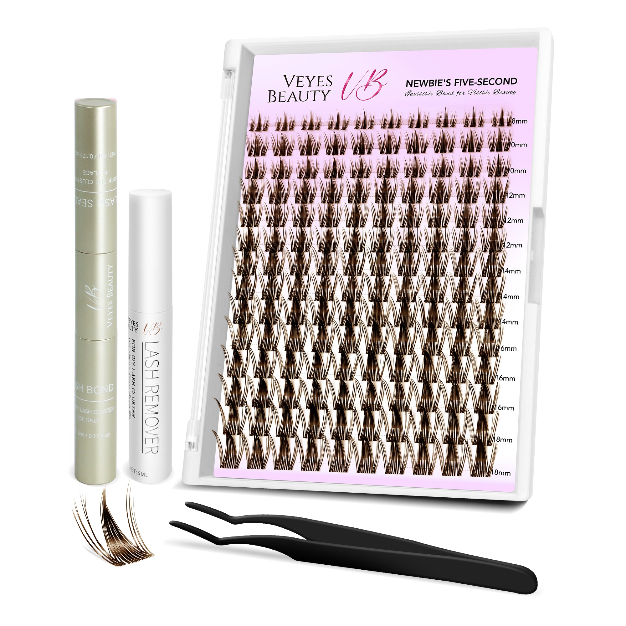 VeyesBeauty Manga Brown Cluster Lashes Kit