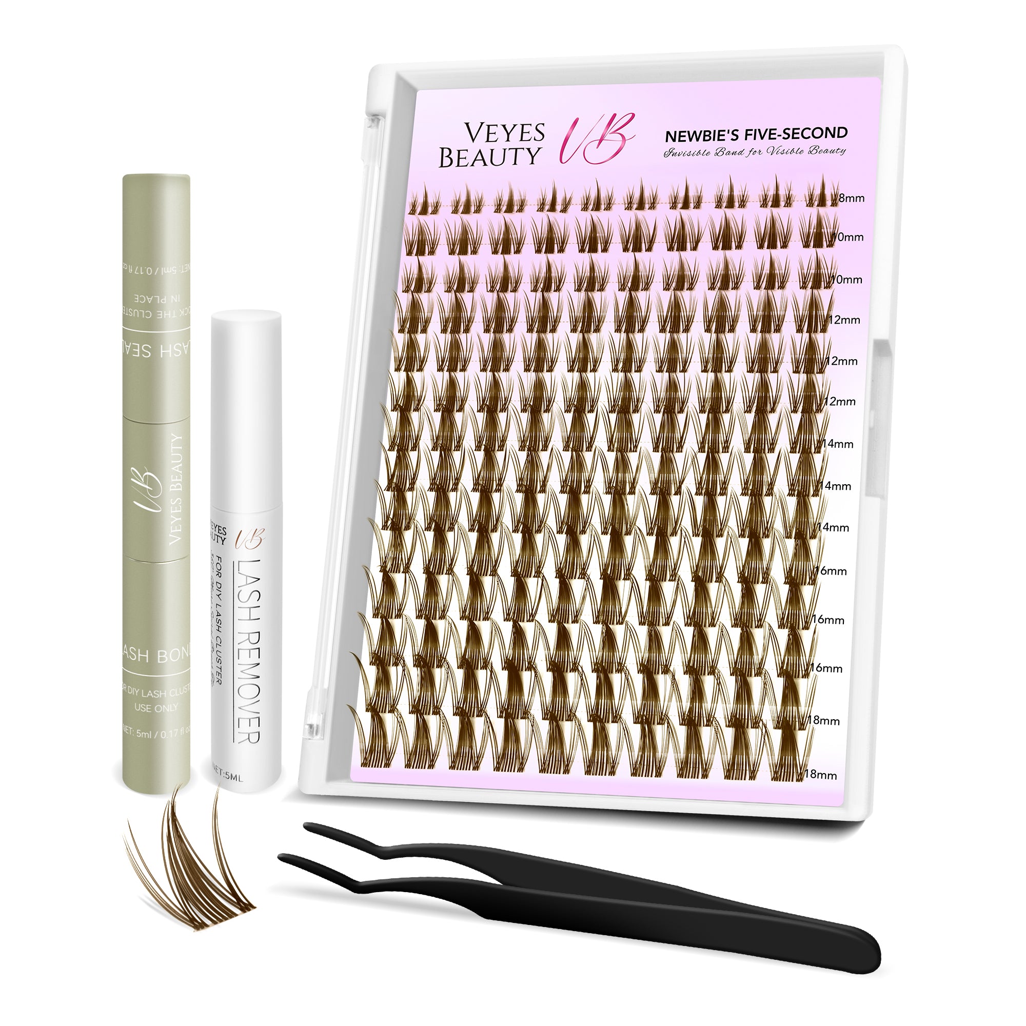 VeyesBeauty Manga Brown Cluster Lashes Kit