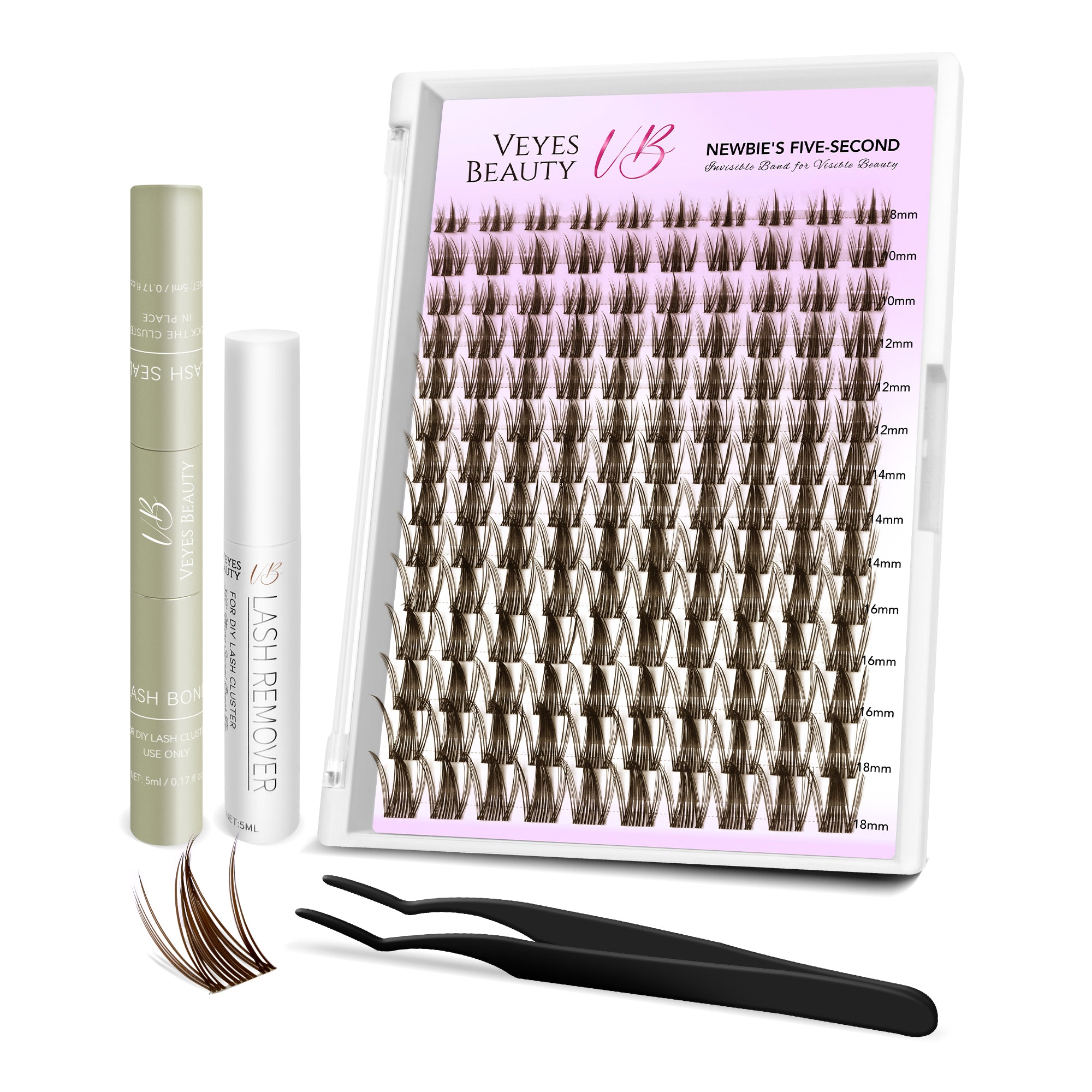 VeyesBeauty Manga Brown Cluster Lashes Kit