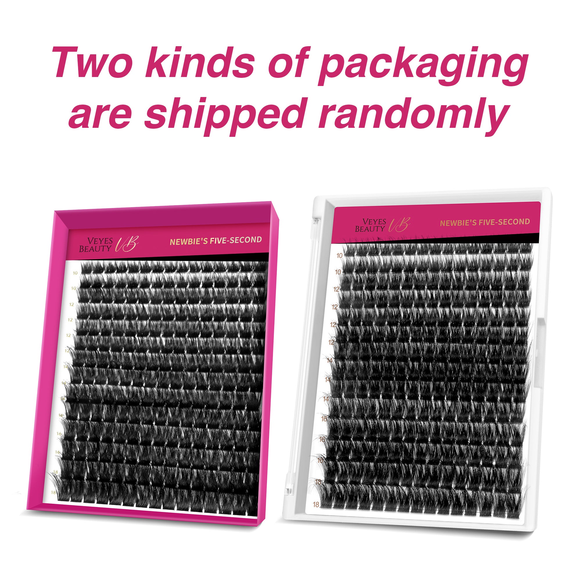 New & Old Package of Xtreme Cluster Lashes Tray