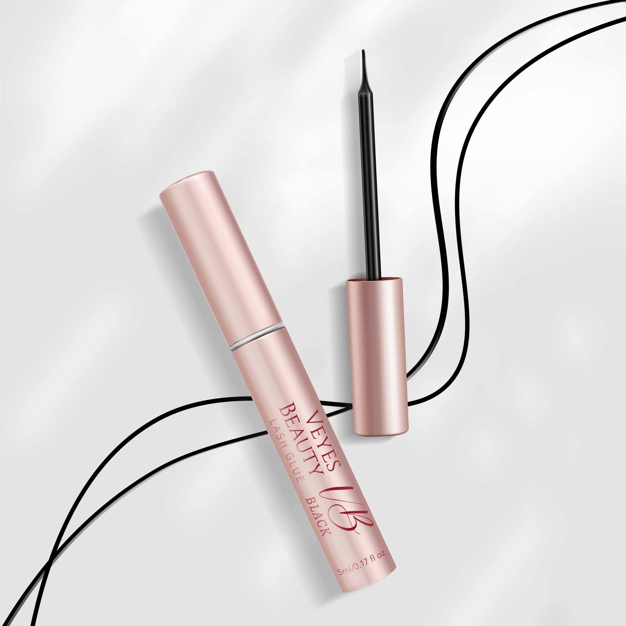 VeyesBeauty Black Lash Glue 10ml-Gentle, Latex-Free Hold