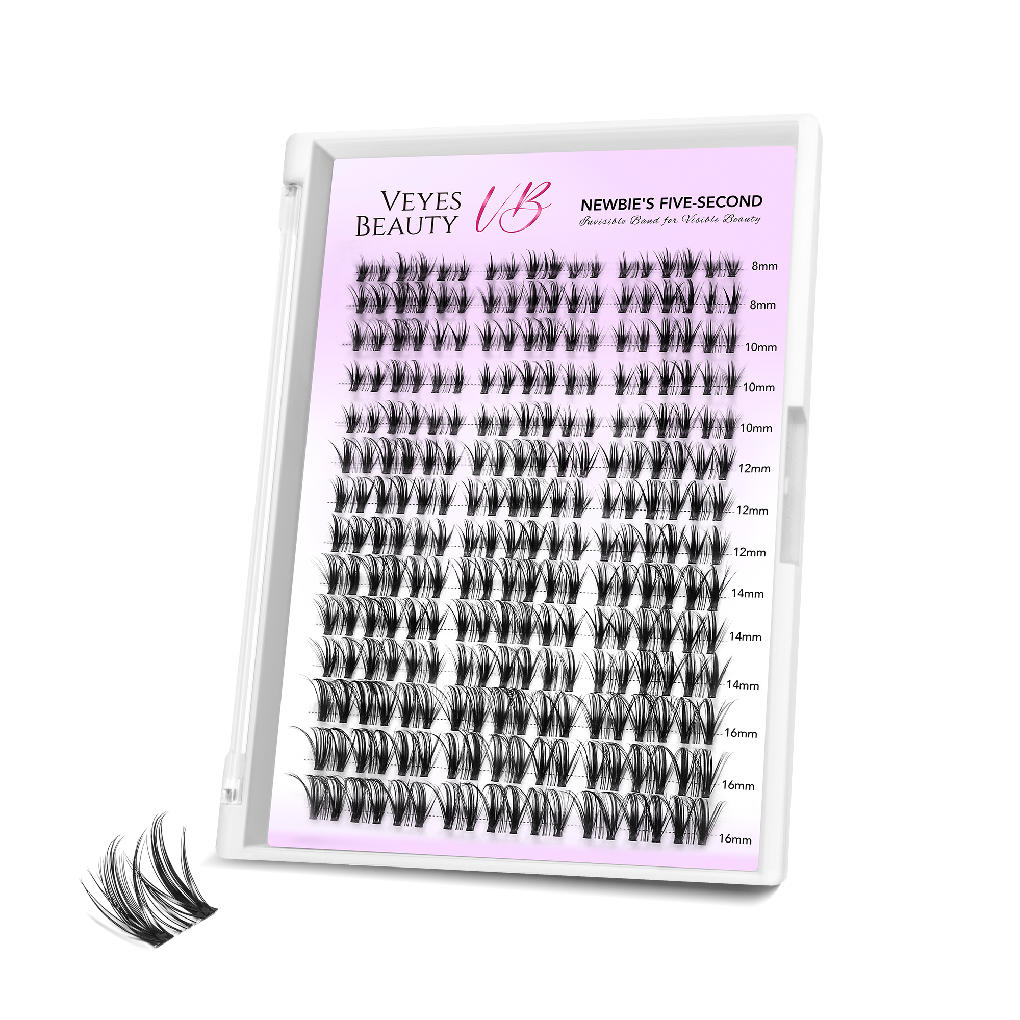 VeyesBeauty Whisper Cluster Lashes Tray