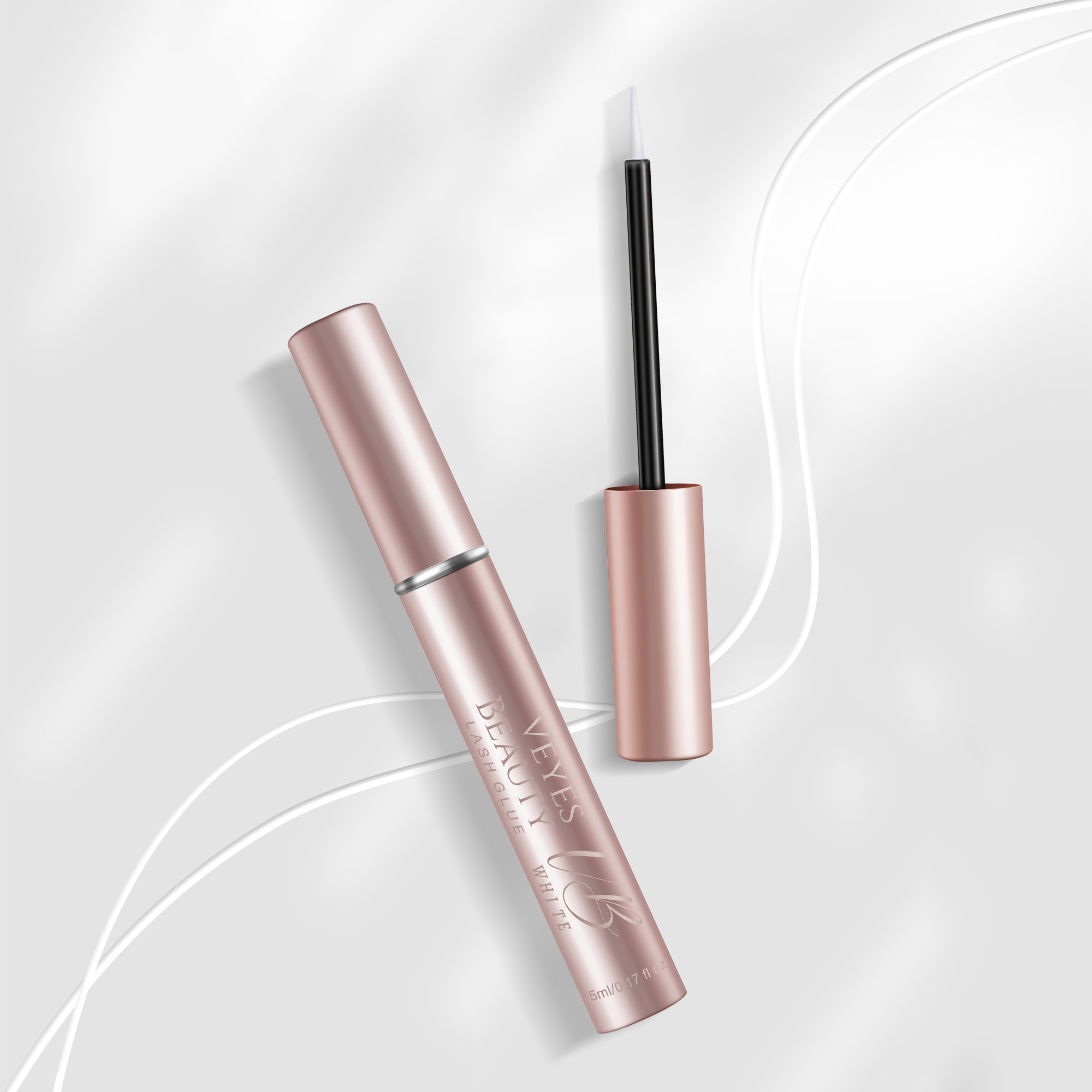 VeyesBeauty White Lash Glue 10ml-Gentle, Latex-Free Hold