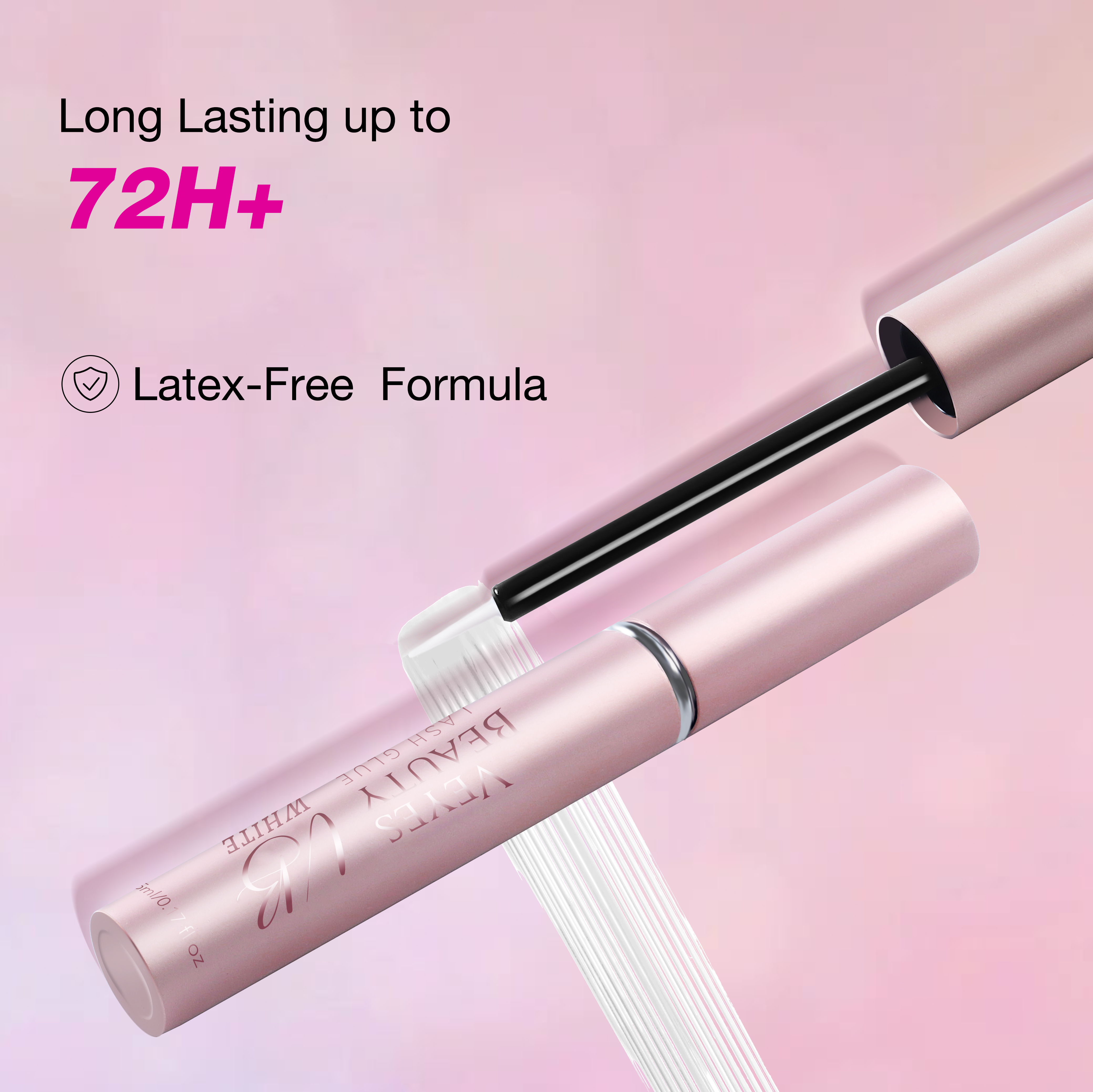 VeyesBeauty White Lash Glue Long Lasting & Latex-Free Hold