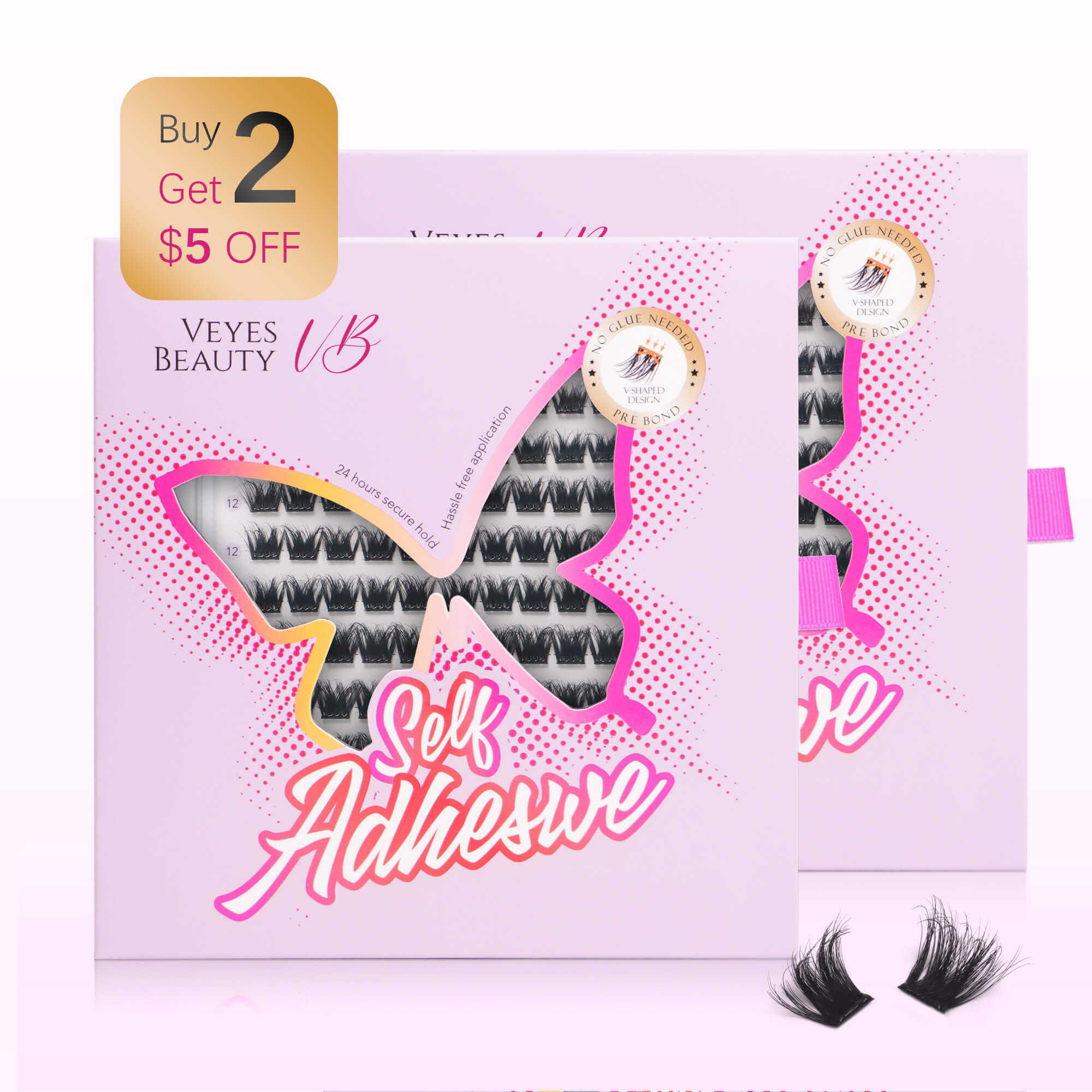 2 Set of Marvel Self Adhesive Lashes