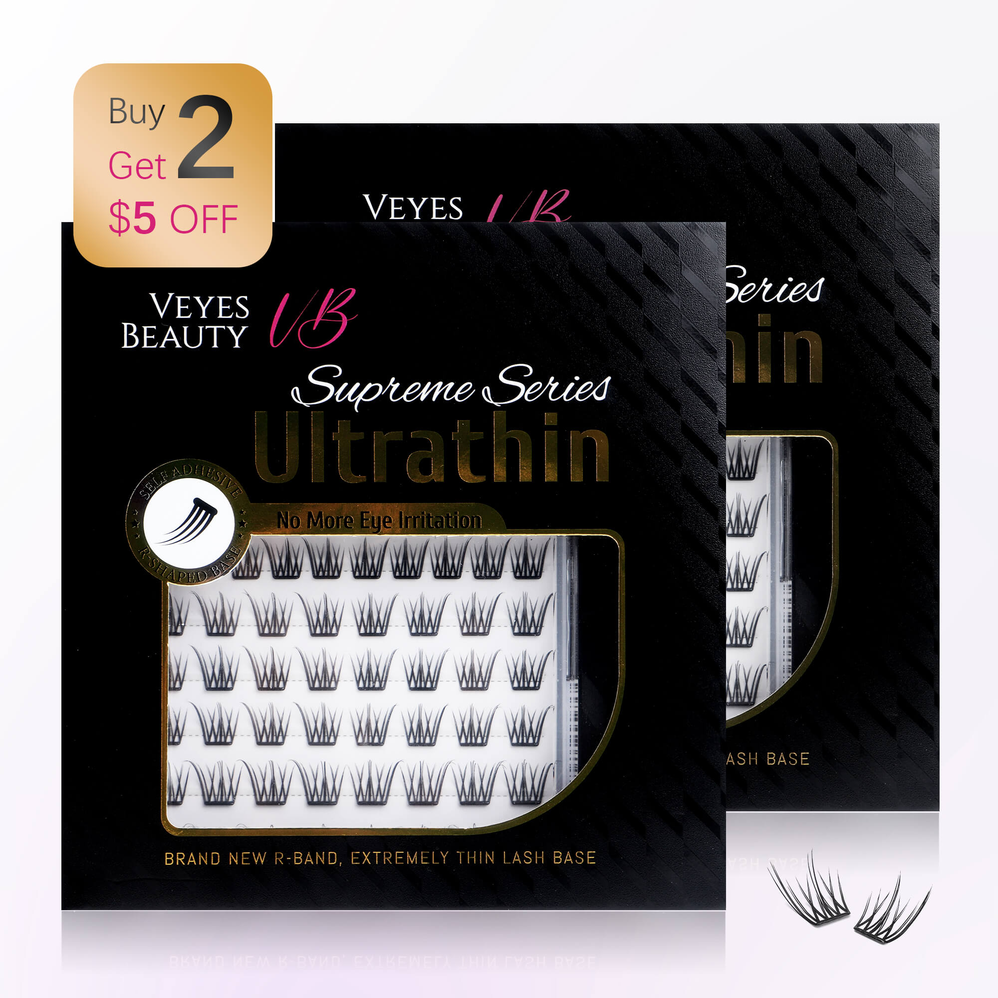 2 Set of VeyesBeauty Lace Laser-cut Lashes