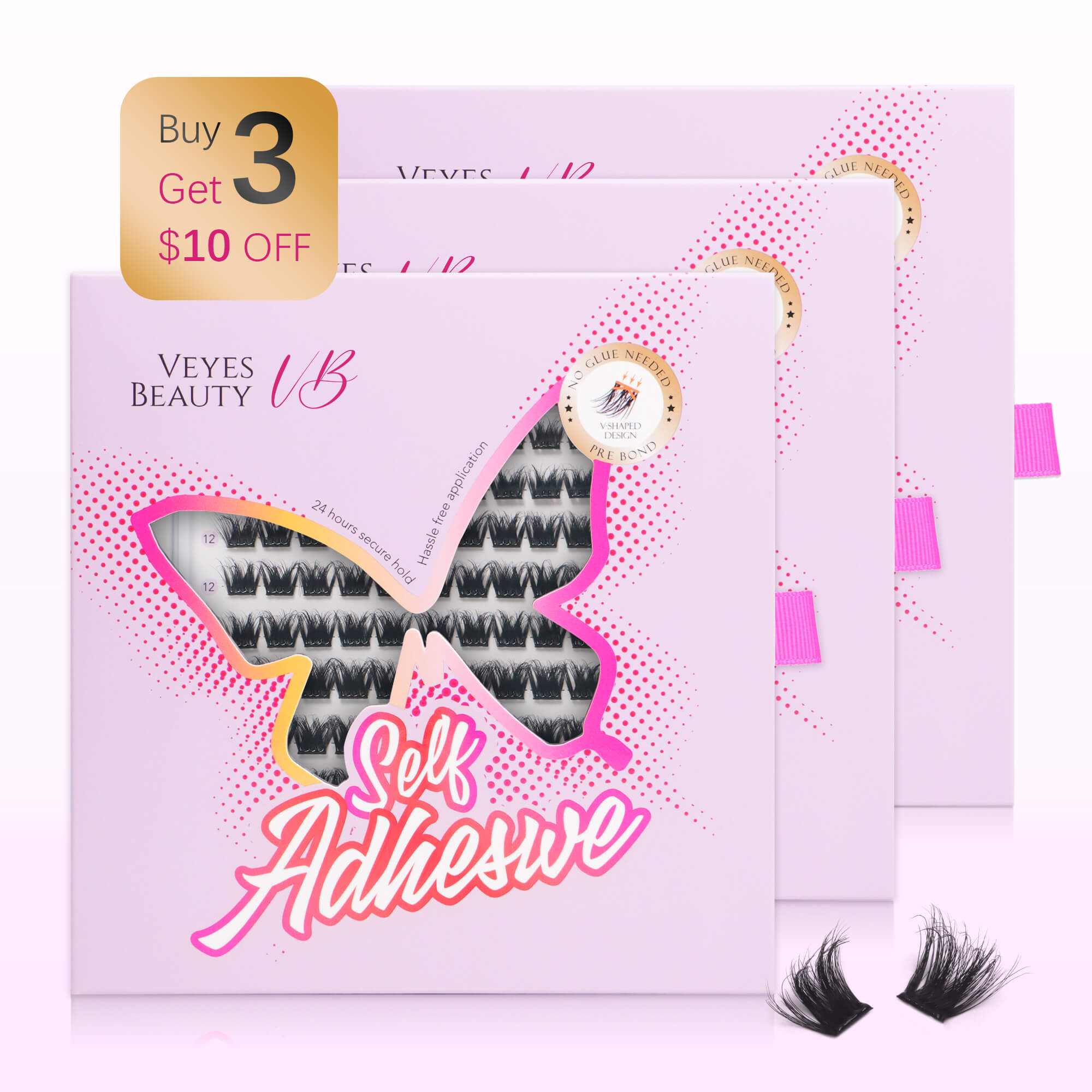 3 Set of Marvel Self Adhesive Lashes