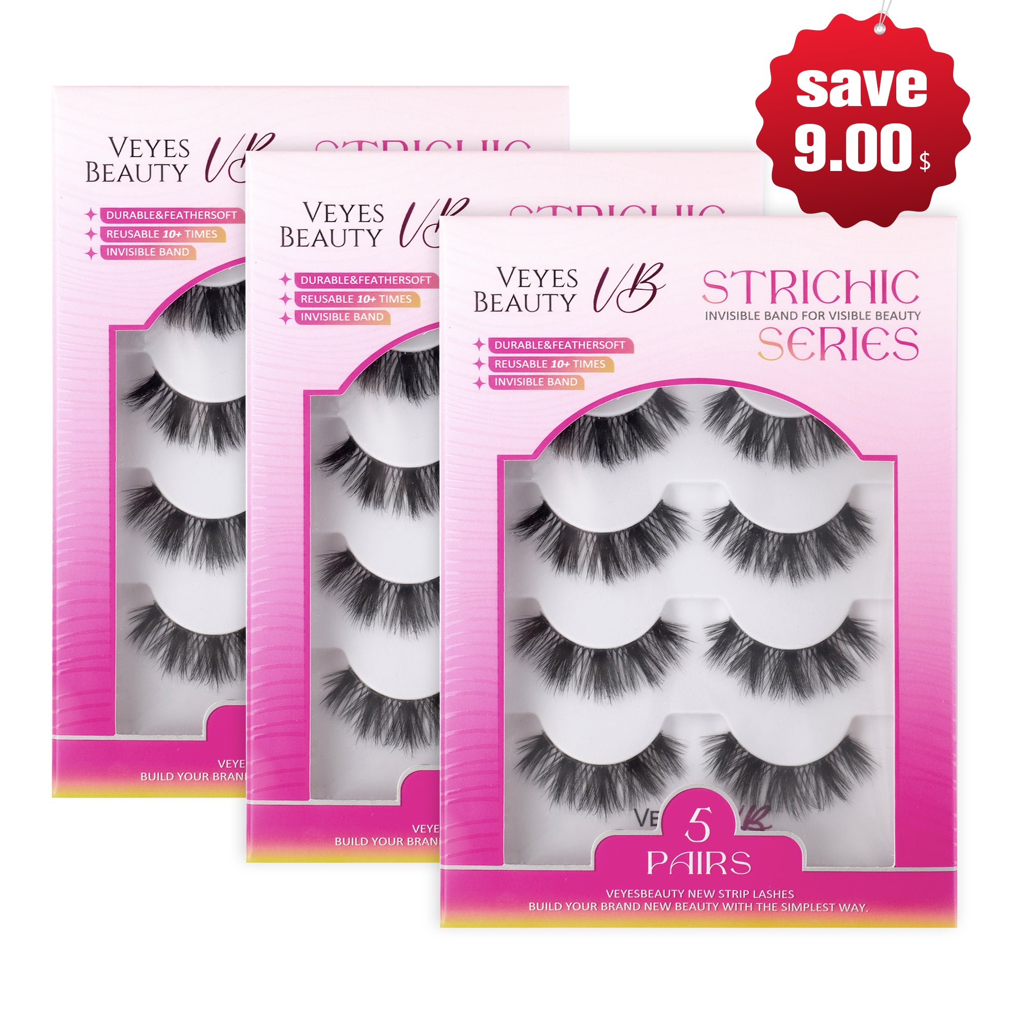 3 Set of VeyesBeauty BOLDBLOOM Strip Lashes