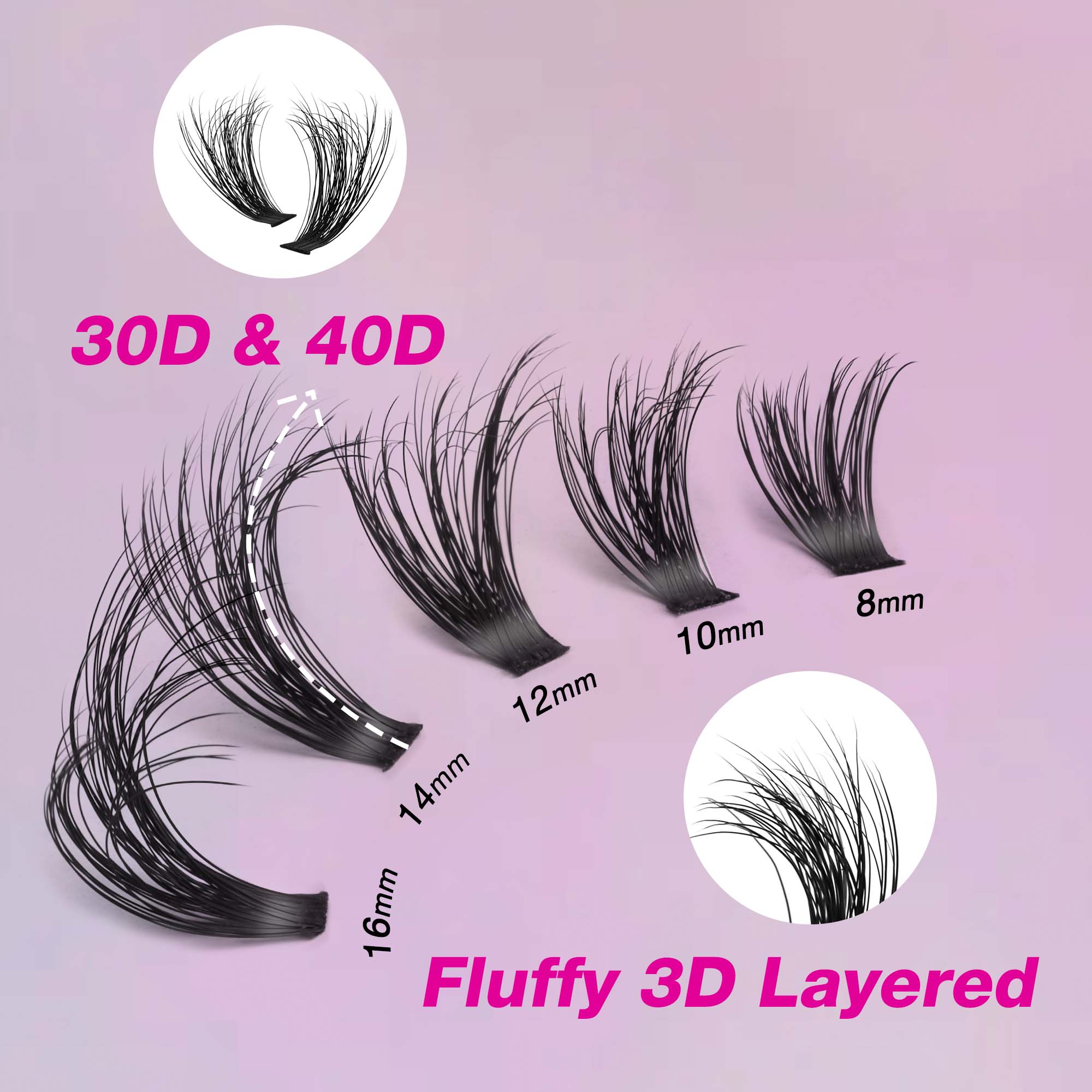 Details of VB Fluffy UltraVolume Cluster Lashes