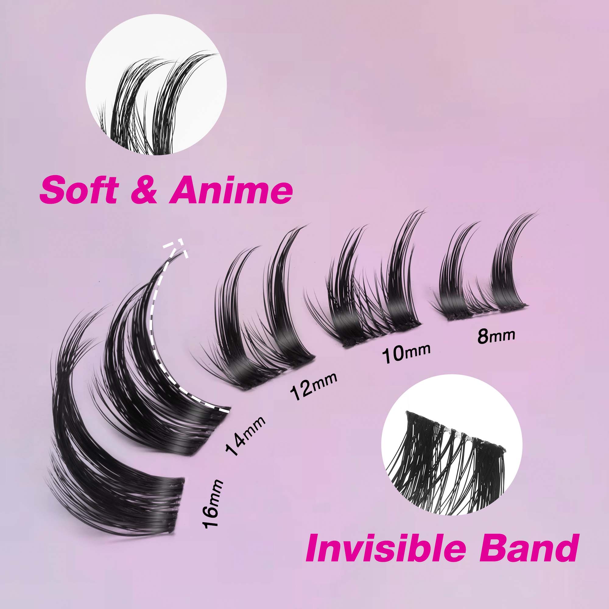 Details of VB Velvet Wing Cluster Lashes