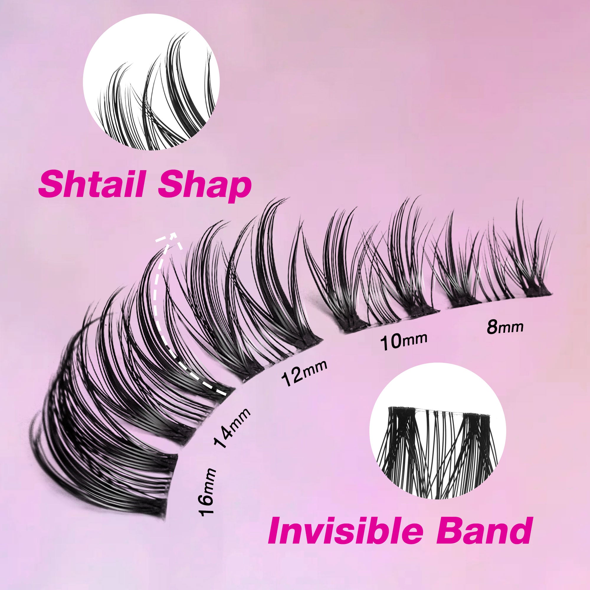 Details of VB Whisper Cluster Lashes