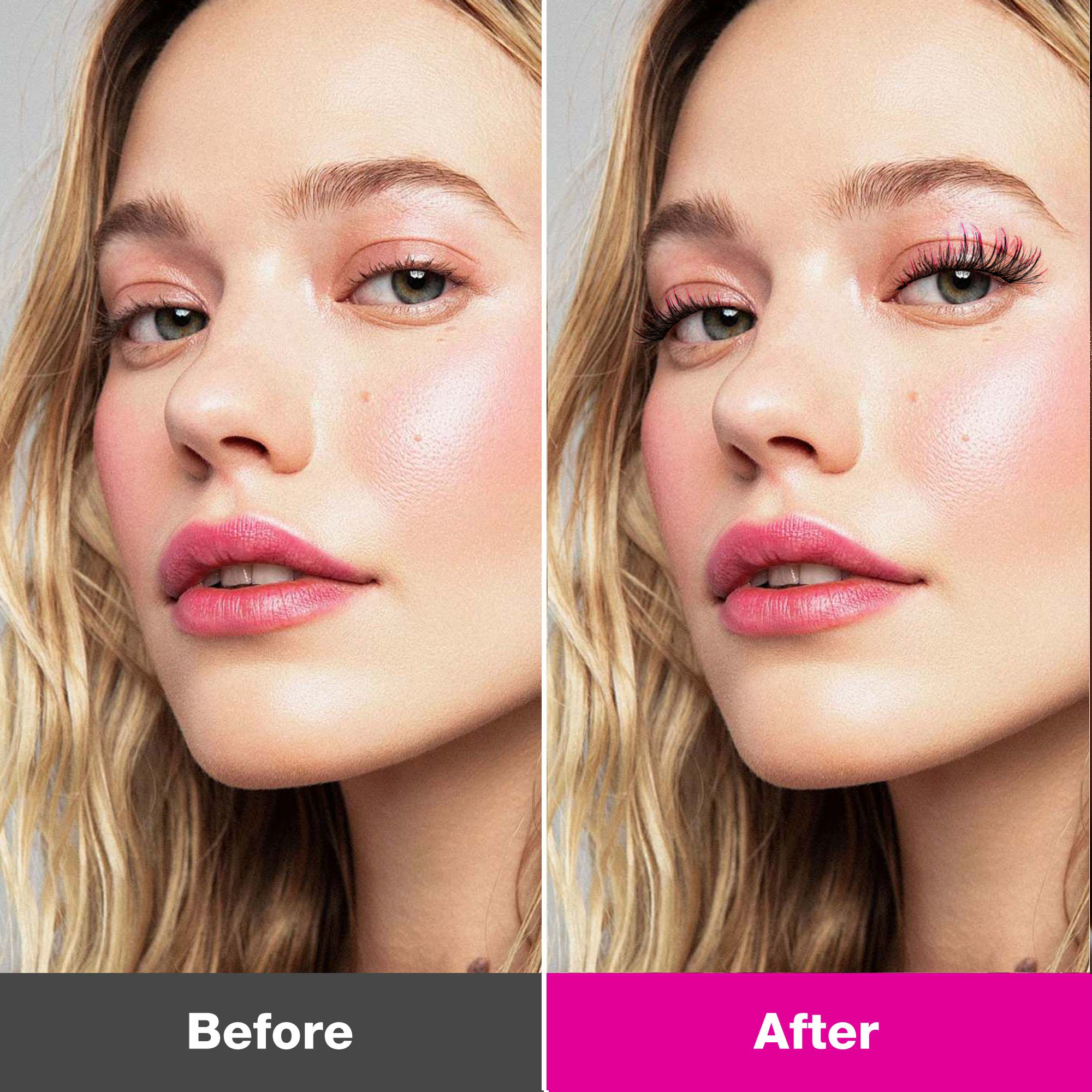 Ombre rosa y marrón