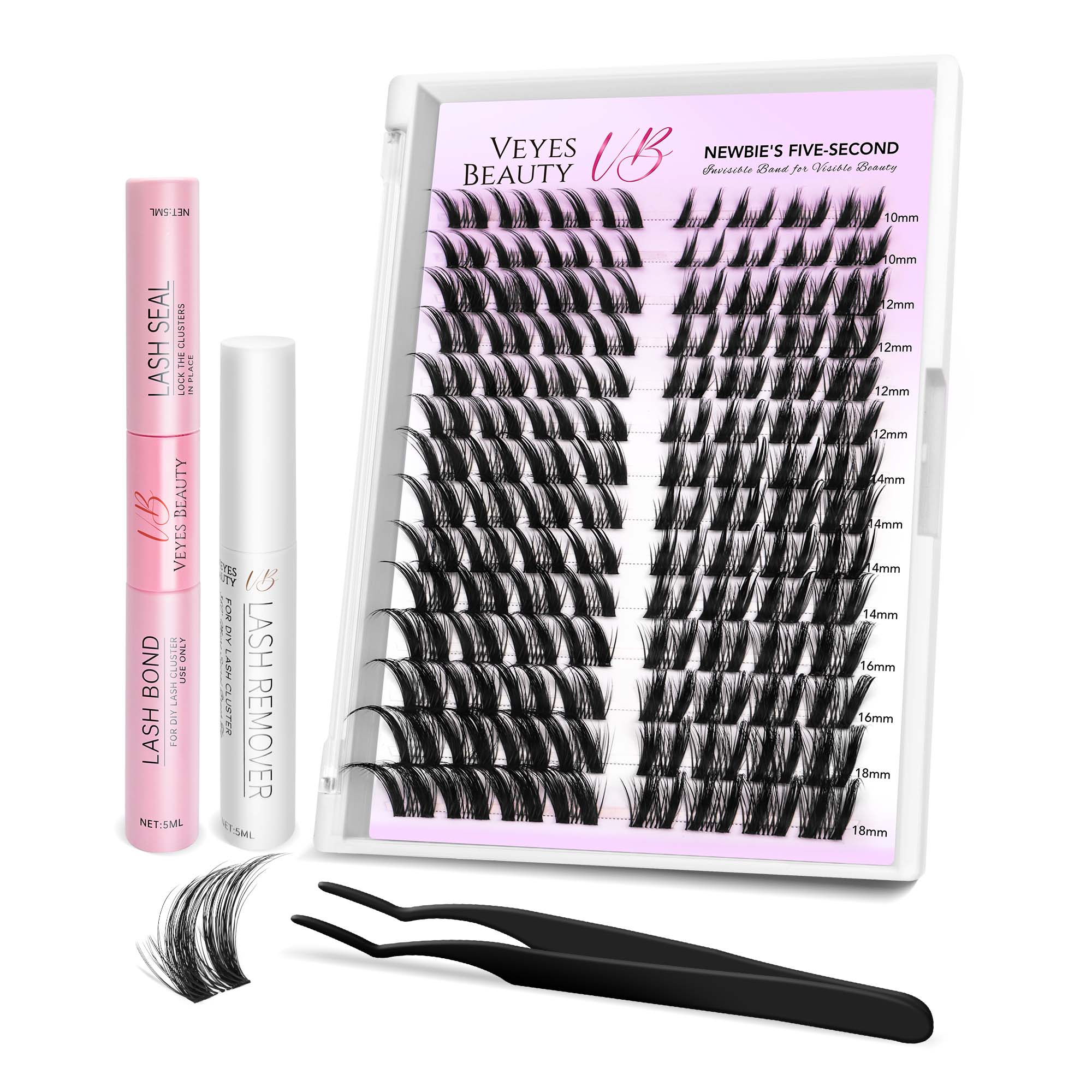 VeyesBeauty Velvet Wing Cluster Lashes Kit