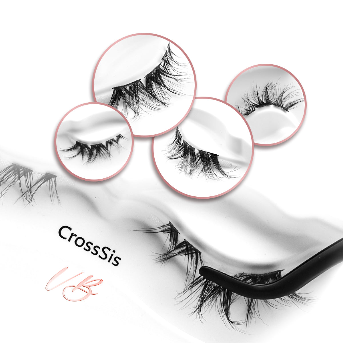 4 Pairs | X Cross 4D Layered Cluster Lashes