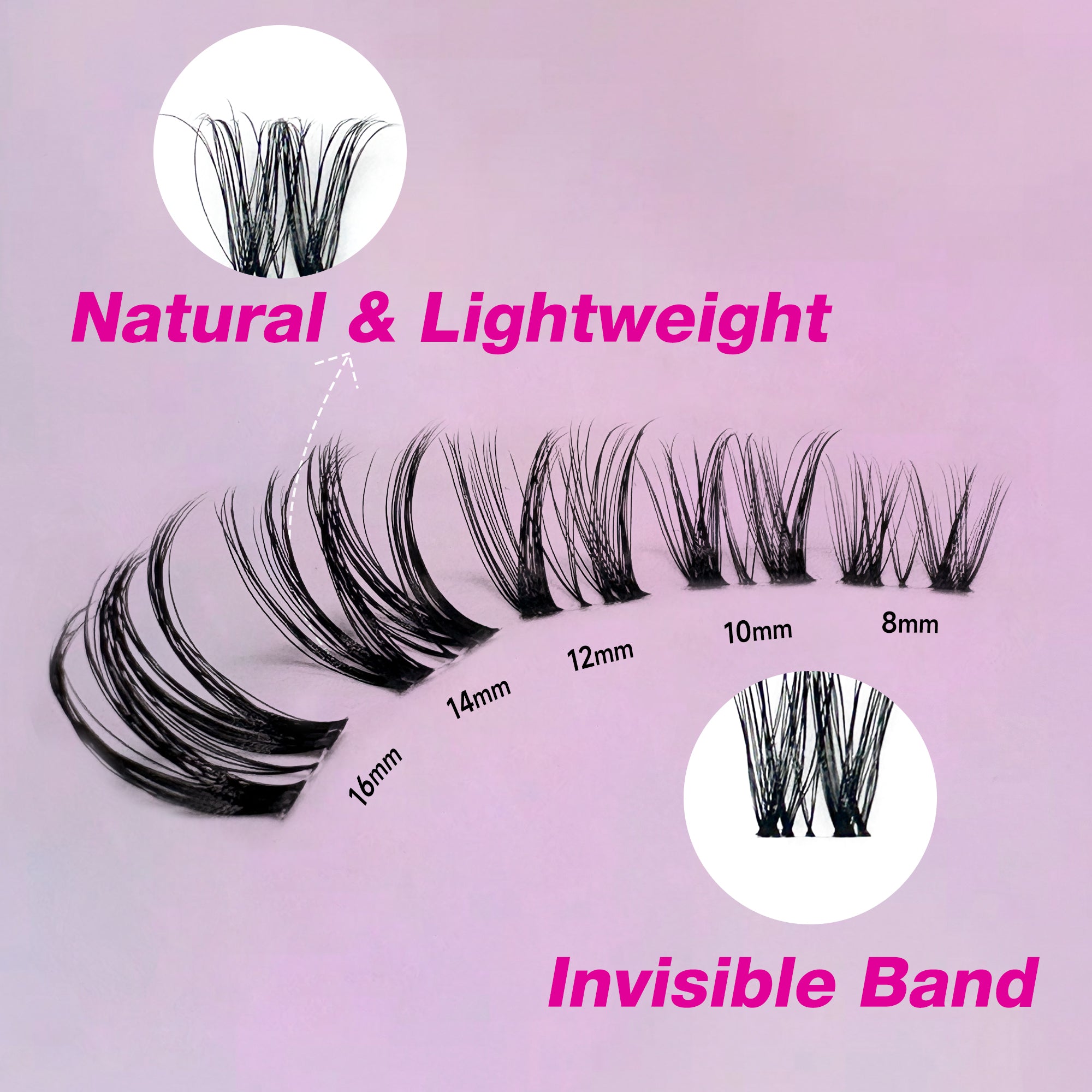 Details of VB Ribbon Cluster Lashes