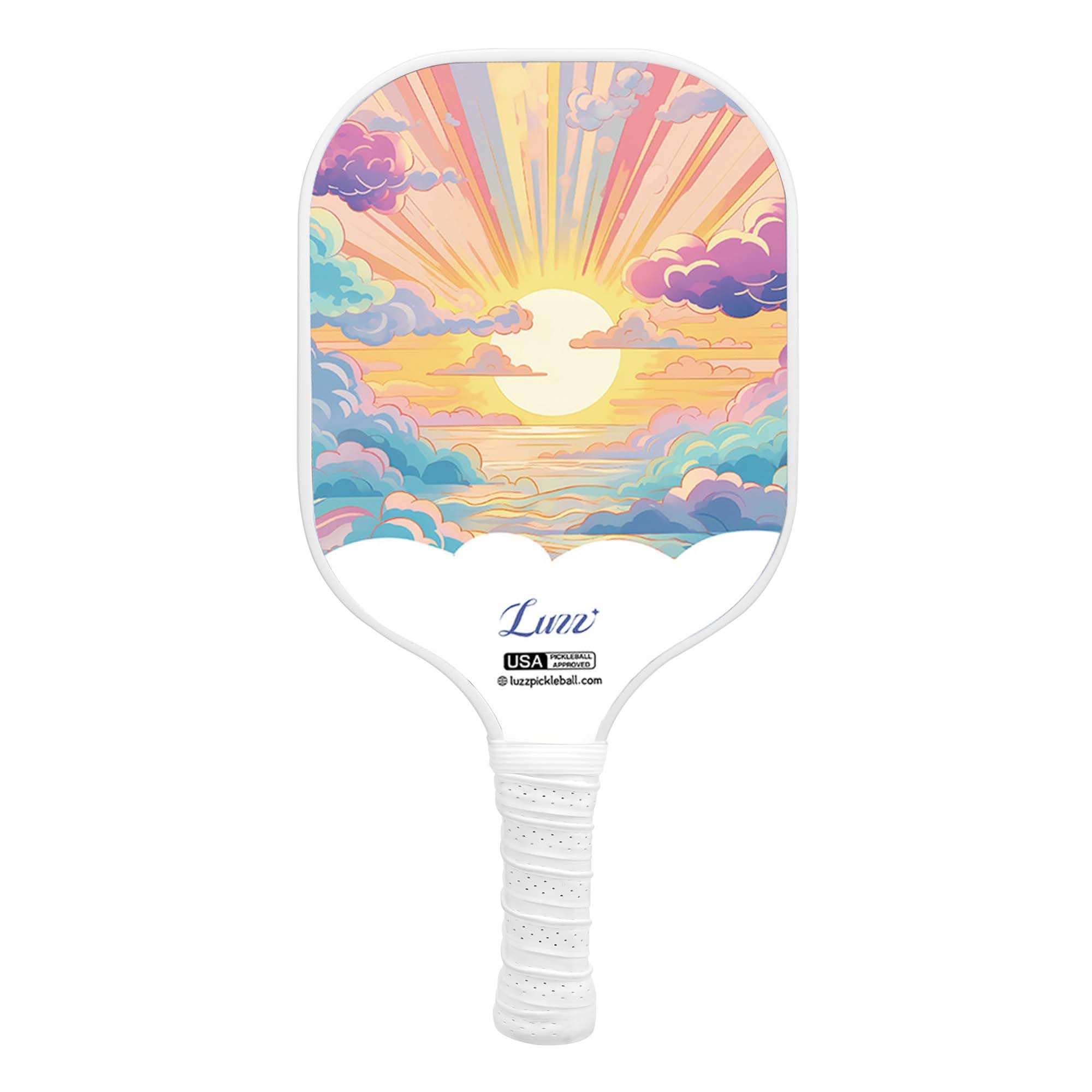 VeyesBeauty Luzz Pickleball Paddle Sand-Blasting Surface Paddle (16mm) T700 Carbon Fiber USAPA Approved Sunset